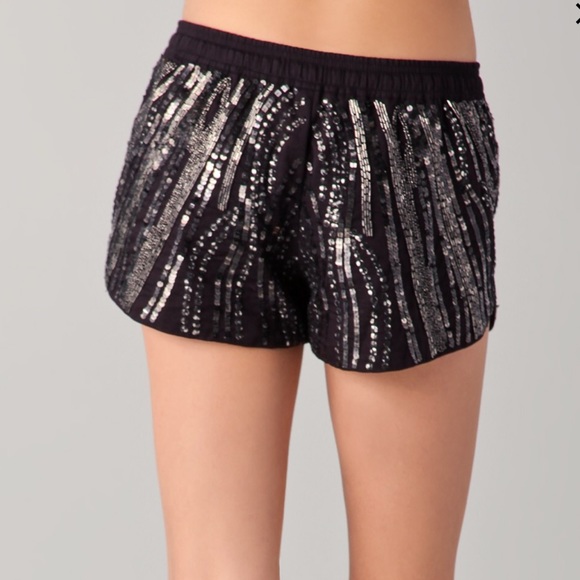 RORY BECA SEQUIN & BEADED SHORTS SIZE SMALL - Picture 4 of 8